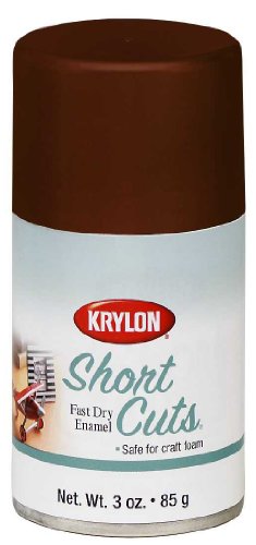 Krylon Short Cuts 3 Oz. High-Gloss Enamel Spray Paint, Espresso - 1 Each - color: Espresso, style: Aerosol