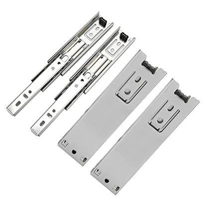 5inch Drawer Slides, 2PCS Soft Close Balls Bearing Drawer Runners Full Extension Side Mount Sliding Furniture Guide Undermount Drawer Mini Drawer Rails Table Cabinet Dresse 12.5cm/5in