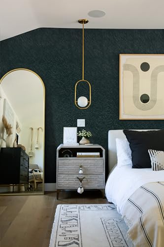 Safiyya Wallpaper Blackish Green Silk Peel and Stick Wallpaper Textured Green Contact Paper Removable Solid Color Self Adhesive Wall Paper Vinyl Rolls 118"x 17.3" - color: Blackish Green, size: 17.3" x 118"