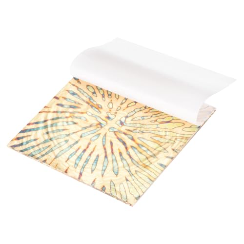 MECCANIXITY 5 Sheet Gold Leaf Sheets, 5.5"x5.5" Imitation Gold Foil Sheets Variegated Booklet Paper for Crafts, Picture Frames, Nails and DIY Arts Decoration,Flowers - color: Flowers