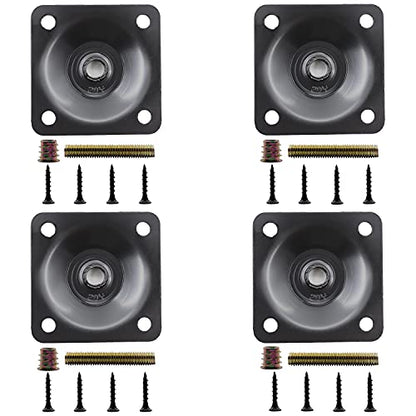 4PCS Leg Mounting Plate,TTZEZE Heavy Duty Top Plate for Leg,Leg Attachment Plate,Industrial Strength T-Plate Leg with Hanger Bolts & Screws for Strengthen Weak Furniture Repair Damaged Sofa Couch Seat - size: Flat