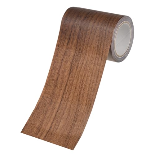 M METERXITY 1-Roll Wood Grain Repair Tape, 2.24in x 15ft Textured Realistic Self-Adhesive Wood Floor Tape Contact Paper for Furniture/Floors/Home [Dark Brown Pine] - color: Dark Brown Pine, size: 2.24in x 15ft