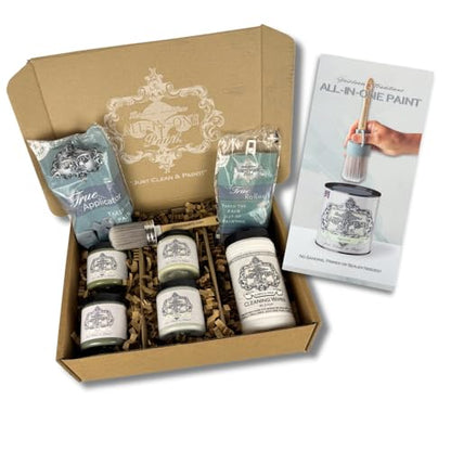 ALL-IN-ONE Paint by Heirloom Traditions, 4 Sample Starter Kit - Greens - color: Green