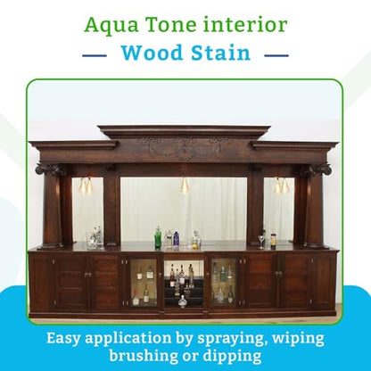 Aqua Coat Aqua Tone Water-Based Wood Stain (Gallon, Fruitwood) - color: Fruitwood, size: Gallon