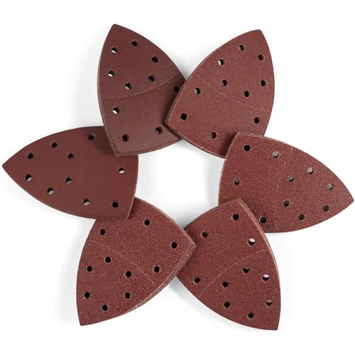 60 PCS Mouse Detail Sander Sandpaper 11 Hole Mouse Sandpaper 10 Pcs Each Assorted 40/60/80/120/180/240 Grits for Mouse Sander Hook and Loop Triangle Sander Pads - style: 11 hole 60PCS 10 each of (40/60/80/120/180/240) Grit