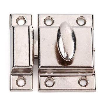 Van Dyke's Restorers Classic Stamped Steel Cabinet Latch Lock, 2 1/8" x 2 5/16", Nickel - color: Nickel