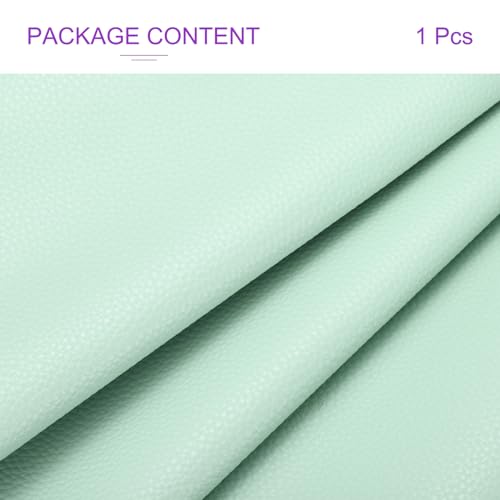 DMiotech 1 Pack 14 Inch x 53 Inch Faux Leather Sheet Furniture Cover Napa Skin Water Green PU Leather Roll for Handmade DIY Craft Projects - color: Water Green