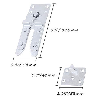 HOWDIA Sectional Couch Connectors - Heavy Duty Alligator Clamps Joint Clips for Modular Furniture | 135mm Length| 2-Pack | Sturdy Metal Construction for Secure Sofa Connections - size: 135 MM