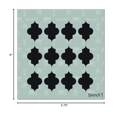 Stencil1 x 6-inch Stencil-Quatrefoil Large - color: Larger Quatrefoil Stencil 5.75" x 6"