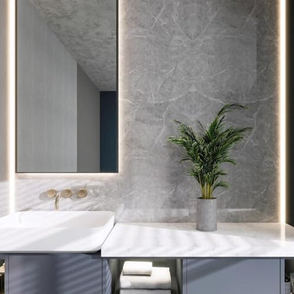 Granite Gray Marble Contact Paper for Countertops Peel and Stick Wallpaper - color: Granite Gray, size: 15.7" x 196.8"