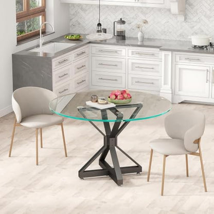 Metal Table Base with Suction Cups for DIY Dining Tables - color: Black