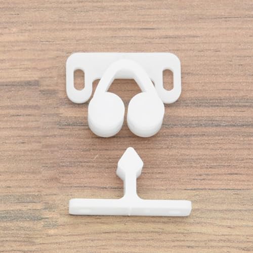 3Pcs White Marine Boat Ball Catch Door Cupboard Spring Back Plates Roller Latch Plastic Catches Cabinet Hardware