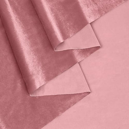 KKJIAF 1 Yard Dusty Rose Stretch Velvet Fabric 60" Wide for DIY Crafts - color: Dusty Rose, size: 1 Yard