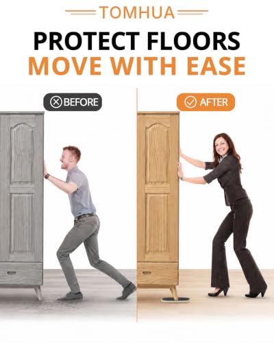Furniture Sliders for Hardwood Floors Felt Heavy-Duty Furniture Movers - color: Beige 4pcs