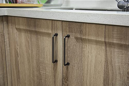 Goo-Ki 6 Pack 3 3/4" Center to Center Matte Black Modern Cabinet Pulls Solid Contemporary Home Improvement Hardware Drawer Pulls Zinc Alloy Kitchen Handles - color: Matte Black, size: 3 3/4'' Center to Center