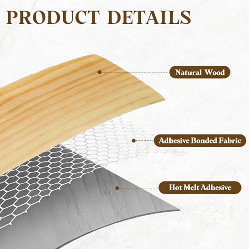 uxcell 1-1/2 Inch x 26ft Wood Veneer Edge Banding, Pre-Glued Flexible Pine Edging Strips, Iron on with Hot Melt Adhesive Wood Tape for Cabinet Repair and Furniture Restoration - size: 1-1/2 Inch x 26ft