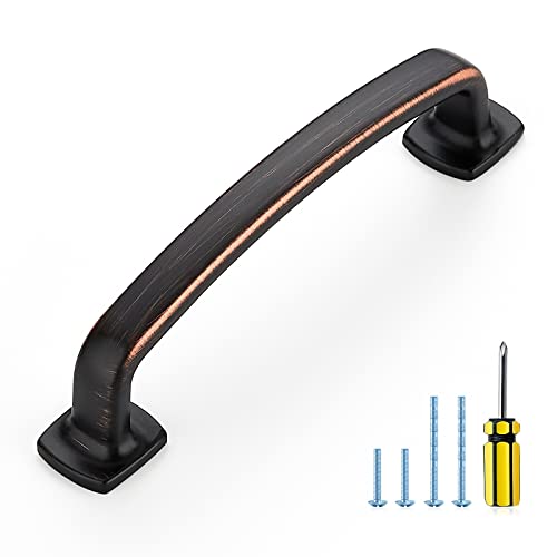 Ravinte Arch Cabinet Pulls 3-3/4" 10 Pack Oil Rubbed Bronze Cabinet Handles - color: Oil Rubbed Bronze, size: 3-3/4 inch hole center