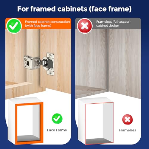 Satin Nickel Soft Close Cabinet Hinges,1-1/2 Inch Overlay,60 Pack (30 Pair) - size: 1-1/2 inch Overlay