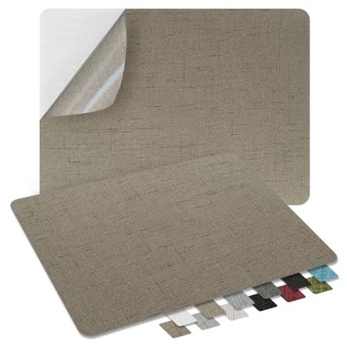 2Pcs Self-Adhesive Linen Fabric Patches, Quick Repair for Sofas, Tents, Car Seats/8" x 11", Flower Khaki - color: Flower Khaki