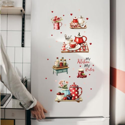 OLYCRAFT 3pcs/Set Kitchen Rub on Transfers for Furniture and Crafts 6x12 inch Tableware Cutlery Furniture Decals My Kitchen My Rules Transfer Stickers Rub on Decals for Wood Furniture Home Decor - style: Kitchen