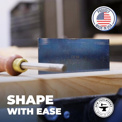 DFM Tool Works Blue Cabinet Scraper Rectangle Set -MADE IN USA- (2, 0.032" x 3" x 6") - size: 0.032" x 3" x 6"