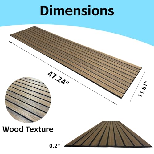 Modern Self-Adhesive Wood Slat Wall Panels, Peel and Stick Wooden Design, Decorative Wall Covering, 8-Pack 47.24x11.81in. Natural Wood Surface(Dark Walnut) - color: Dark Walnut