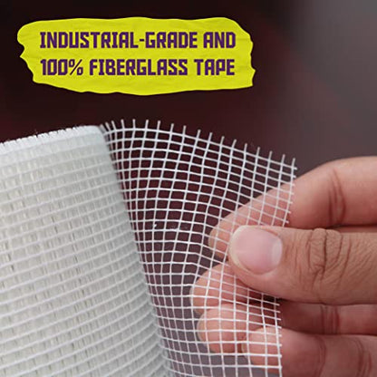 ATack Fiberglass Drywall Repair Tape, 6-Inch by 75-Foot, Heavy-Duty Self-Adhesive Wall Crack and Seam Patch