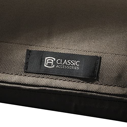 Classic Accessories Ravenna Seat Cushion, 17" W x 15" D x 2" Thick, Dark Taupe - color: Dark Taupe, size: 17"W x 15"D x 2"Thick