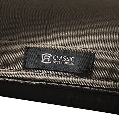 Classic Accessories Ravenna Seat Cushion, 17" W x 15" D x 2" Thick, Dark Taupe - color: Dark Taupe, size: 17"W x 15"D x 2"Thick