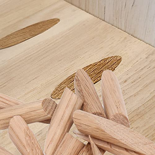 Wood Pocket Hole Plugs, 50-Pack Oak Wooden Dowel Jigs for Woodworking Projects