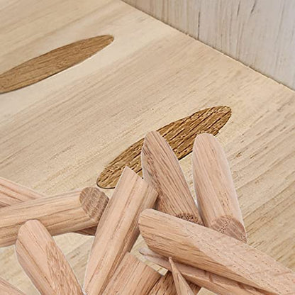 Wood Pocket Hole Plugs, 50-Pack Oak Wooden Dowel Jigs for Woodworking Projects