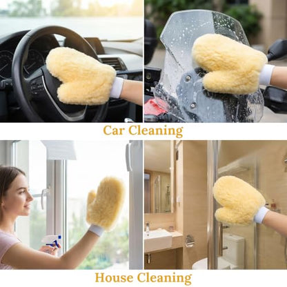 MAQUITA 6 Pack Chenille Artist Glove with Thumb and 100 Disposable Gloves, Gloves Cotton Paint Mitt for Painting Railing Fence, Dusting Cleaning Stain Applicator for Home Improvement