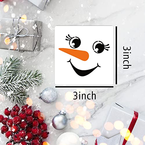 Snowman Face Stencils Reusable Snowman Stencils for Crafts 3" - style: Snoman Face 3"
