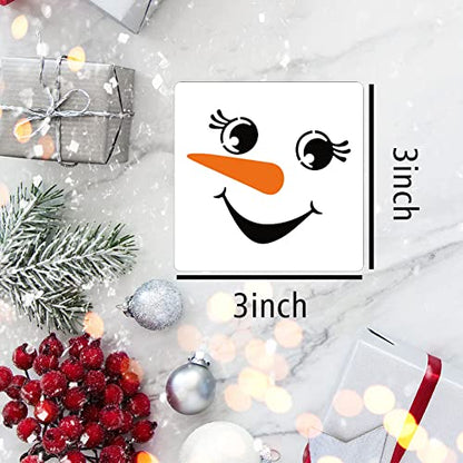 Snowman Face Stencils Reusable Snowman Stencils for Crafts 3" - style: Snoman Face 3"