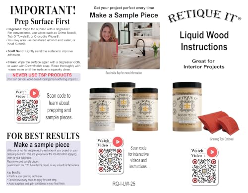 Retique It Liquid Wood - Dark Wood Pint - Paint and Stain It - Stainable Fiber Paint - Put a Fresh Coat on It (16 Fl Oz) - color: 3 Dark Wood, size: 16 Fl Oz (Pack of 1)