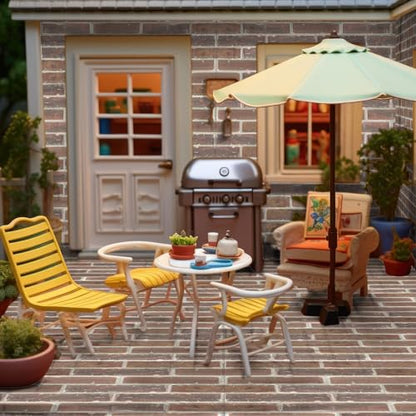 Flutesan 12 Pcs Miniature Dollhouse Wallpaper, Gray Clinker - style: Gray Clinker