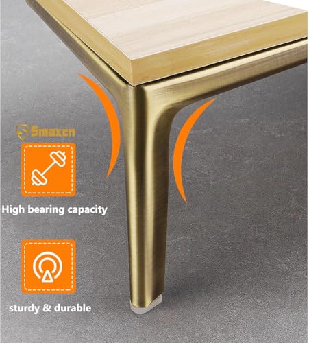 4.7 inch/12cm Brushed Bronze Color Metal Furniture Legs Set of 4 - color: Brushed Bronze, size: 4.7 inch