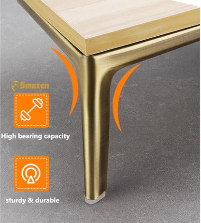 4.7 inch/12cm Brushed Bronze Color Metal Furniture Legs Set of 4 - color: Brushed Bronze, size: 4.7 inch