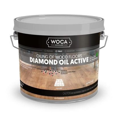 WOCA Denmark Diamond Oil Active (Concrete Grey, 2.5L) – Extremely Durable, Plant-Based Wood Finish | Low VOC, Isocyanate-Free, Liquid-Resistant | Safe for All Wood Species, Including Exotic Woods - color: Concrete Grey, size: 2.5L