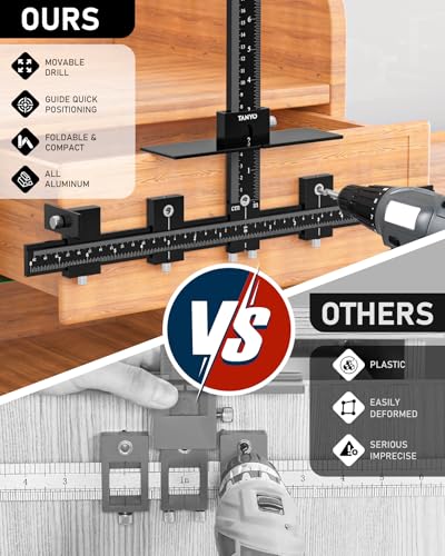 Precision Cabinet Hardware Jig for Woodworking – Adjustable & Durable - color: Black