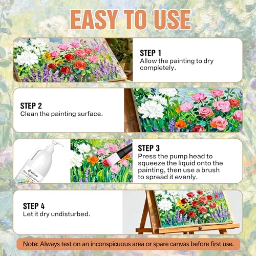250ml Gloss Acrylic Varnish with Pump, Quick-Dry Water-Based Non-Toxic - size: 250 ml