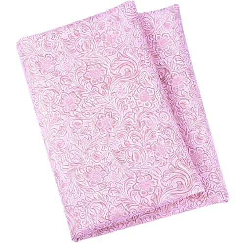 HGUAN Embossed Faux Leather Fabric 1 Yard Cut 36"x53" Embossed Vinyl Suitable for Upholstery Furniture Seat, Handmade DIY Projects (Pink) - color: Pink