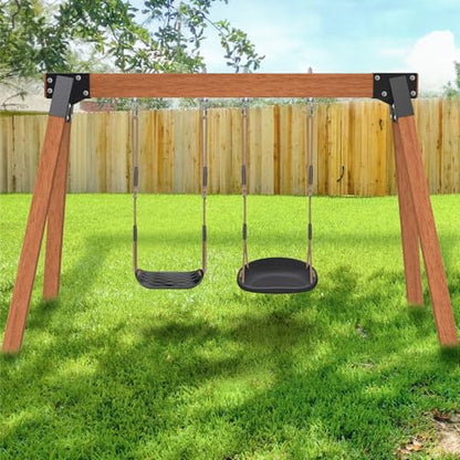 SELEWARE A Frame Swing Set Brackets for 4x4 Legs and 4x6 Beam - color: End brackets: 2 pcs