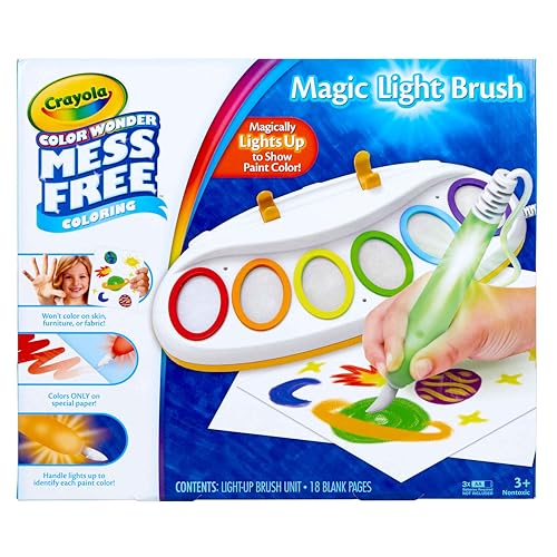 Crayola Color Wonder Magic Light Brush, Mess Free Painting for Kids, Age 3+ - size: 25 Piece Set, style: Magic Light Brush