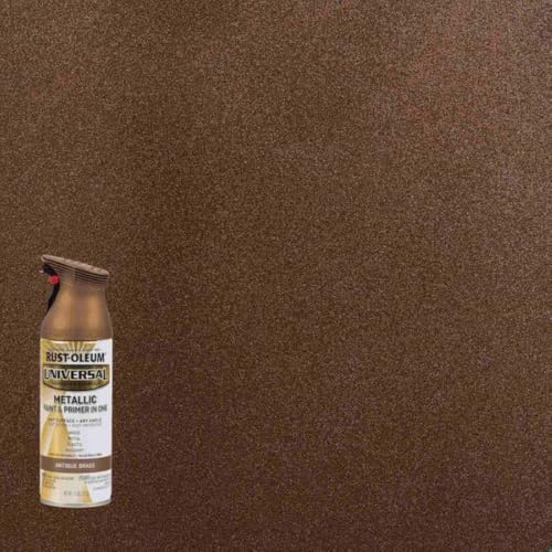 Rust-Oleum Universal All Surface Metallic Spray Paint, Antique Brass - color: Antique Brass, size: 128 Fl Oz (Pack of 1)