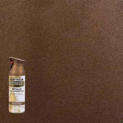 Rust-Oleum Universal All Surface Metallic Spray Paint, Antique Brass - color: Antique Brass, size: 128 Fl Oz (Pack of 1)