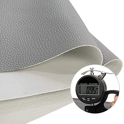 TORRAMI Soft Faux Leather Fabric, 0.64 Yard 54 x 23 in, Gray PU Leather - color: Gray, size: 0.64 Yard (54 x 23 inch)