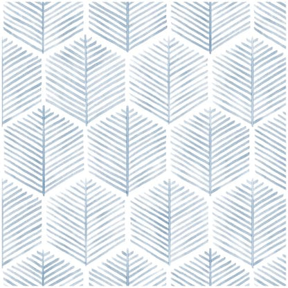 OSECAGE Geometric Peel and Stick Wallpaper Blue Contact Paper 17.3''×393'' - color: Blue, size: 17.3" x 393"