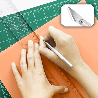 100 Pack Exacto Knife Blades, SK5 Steel #11 Blades with Storage Box, Suit for art, Carving and Scrapbooking, Exacto Blades Refills Cut Paper, Stencils and Models with Control - size: 100-PCS