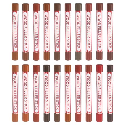 uxcell 20 Colors Wood Crayons, Wood Filler Sticks Furniture Scratch Repair - color: Rosewood Walnut Series